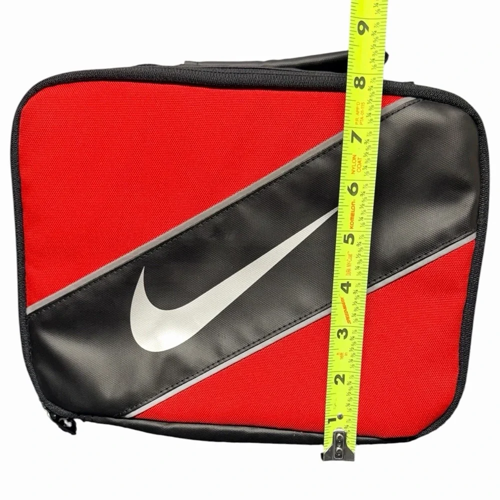 Nike Red Black Insulated Lunch Bag Cooler Zip Carry Case